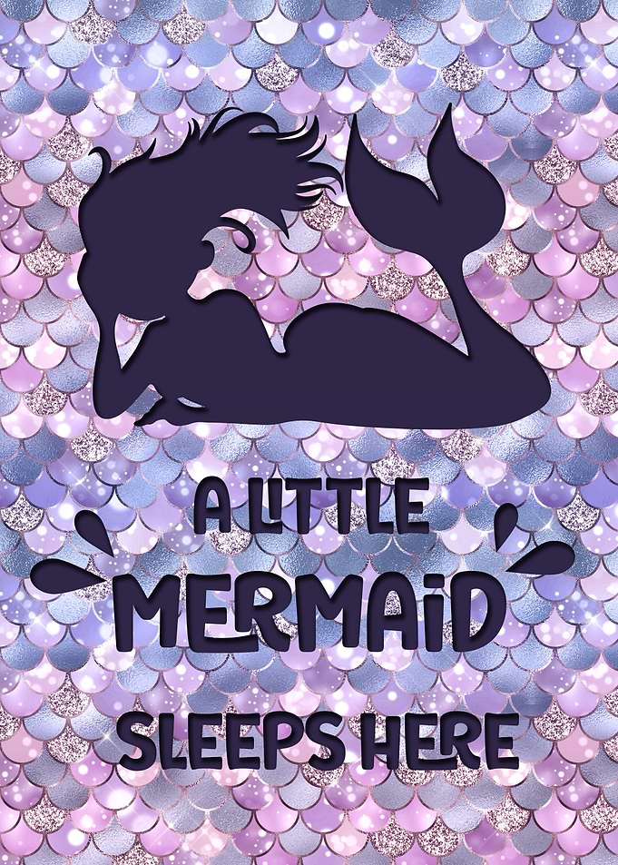 A little mermaid sleeps