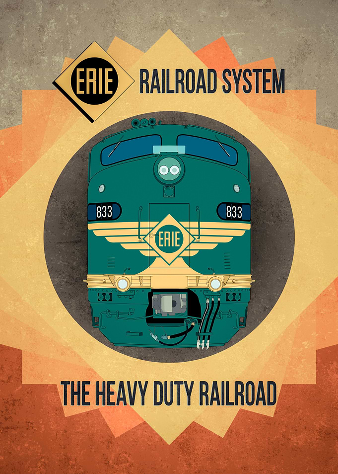 Retro Style Erie RR