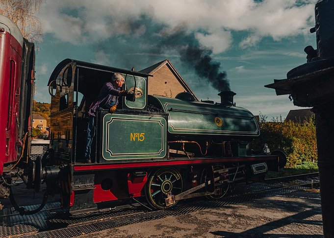 Puffing Steam Train
