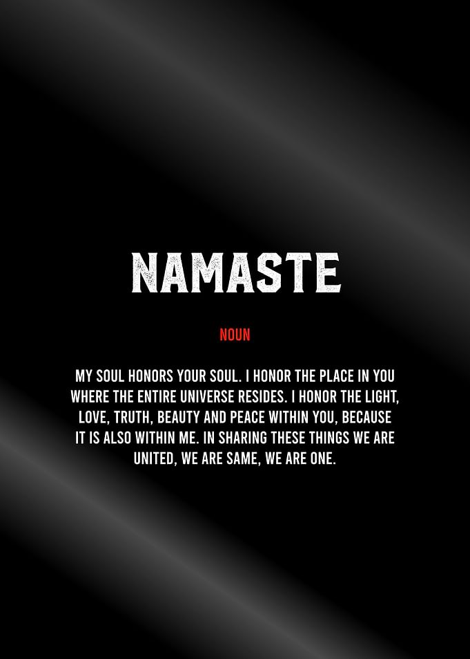 namaste definition poster