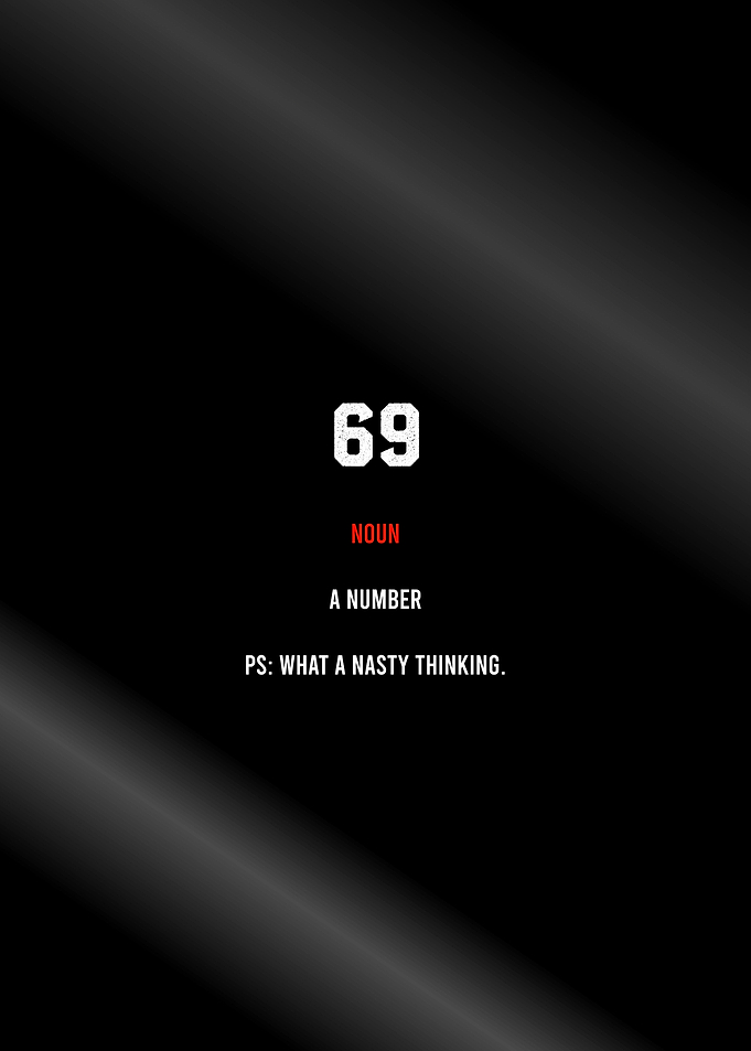 69 definition poster