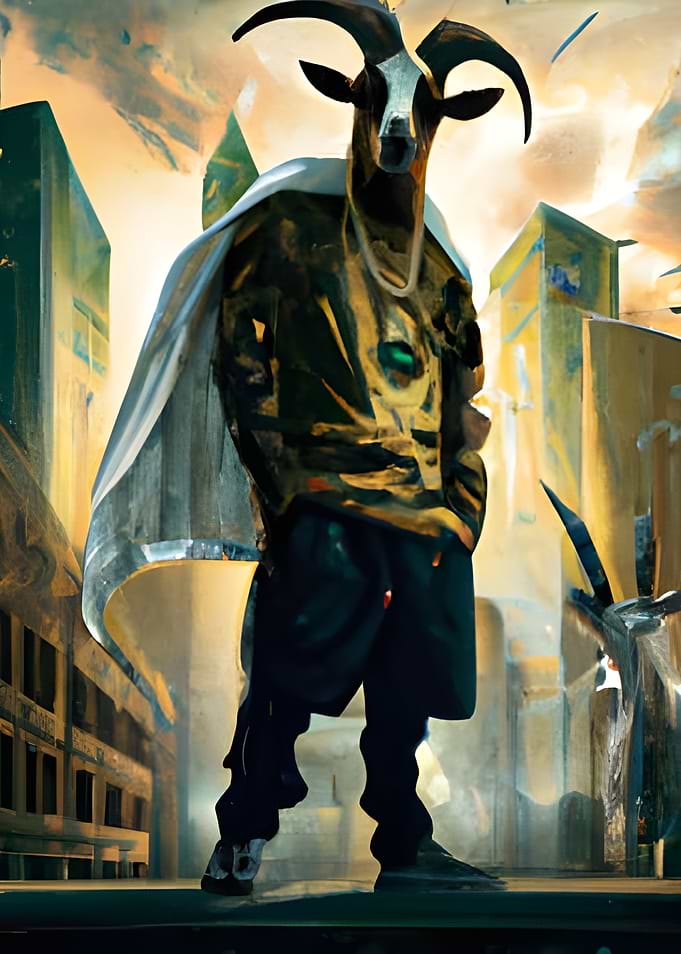 Abstract Gangster Goat