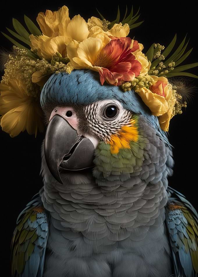 cute baby fluffy parrot