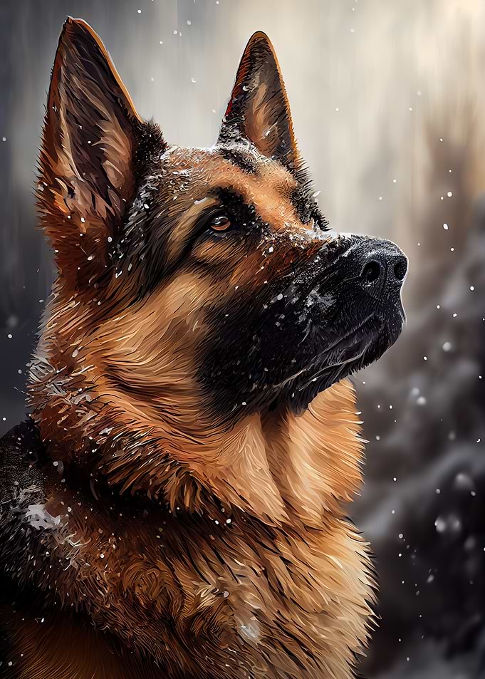 German Shepherd Snow