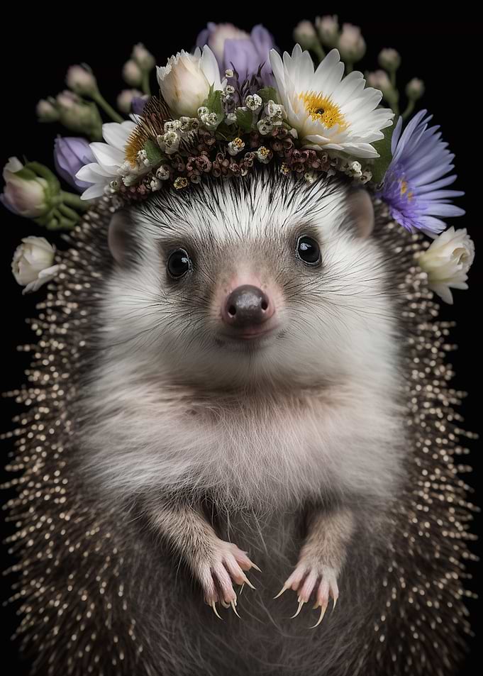 baby fluffy hedgehog