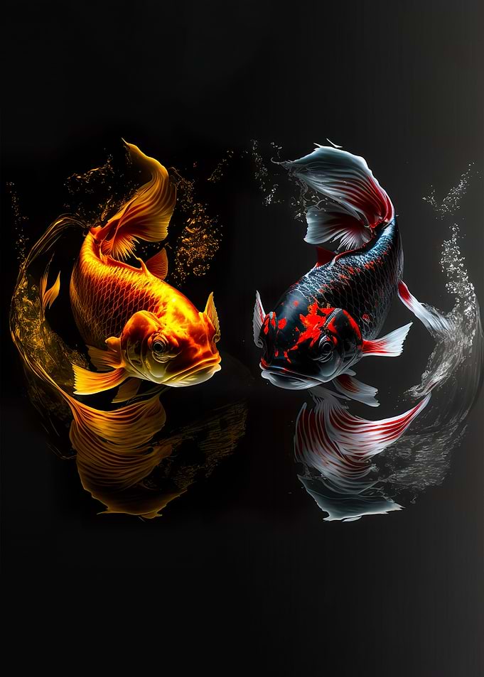 yin yang koi fish