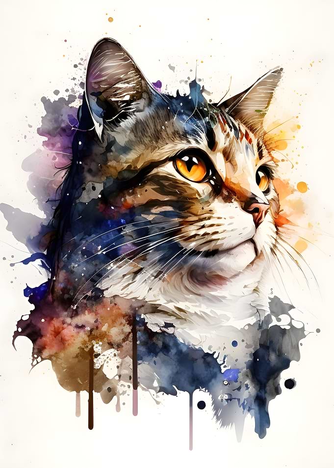 Watercolor Cat