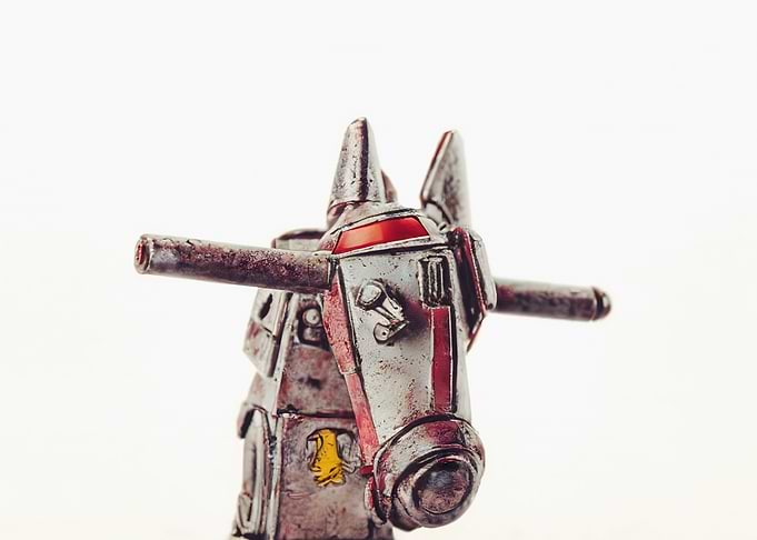 Tin toy robot horse head i