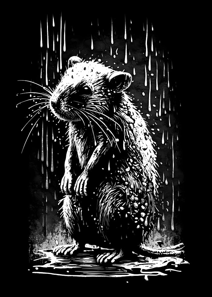 Rat Stencil Design