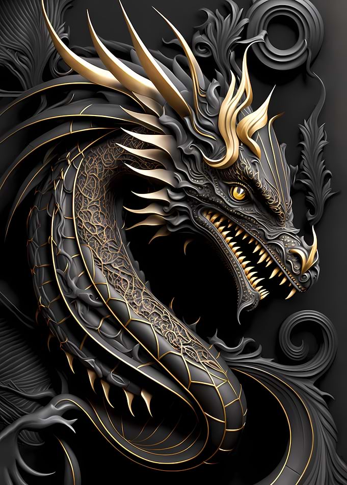 King Dragon Art Deco