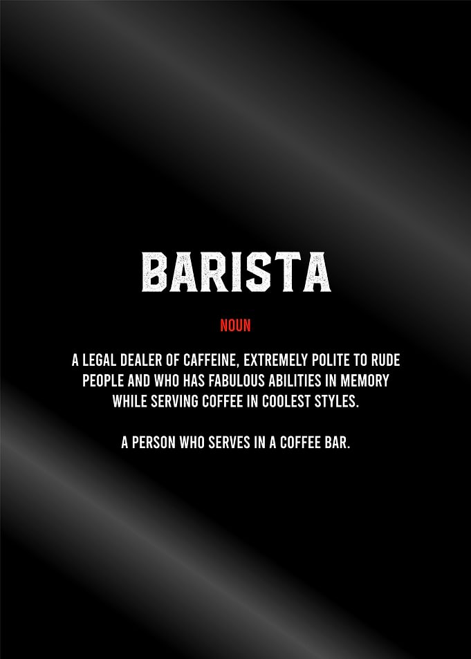 barista definition poster