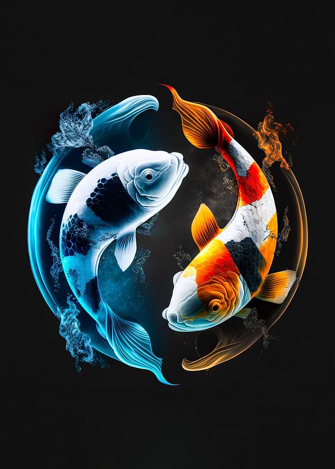 yin yang koi fish