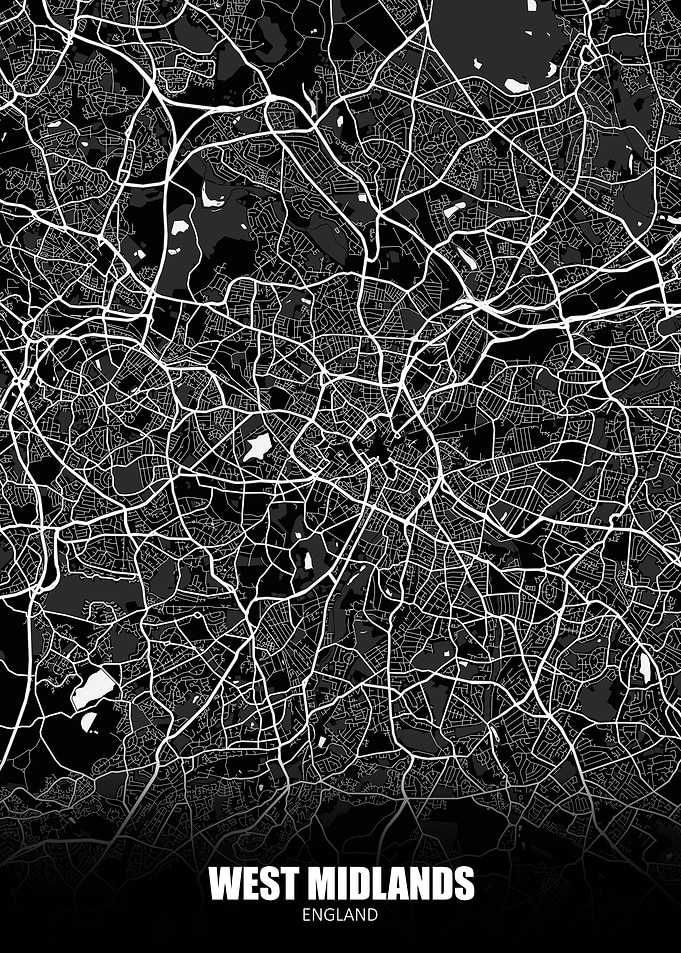 West Midlands England Map