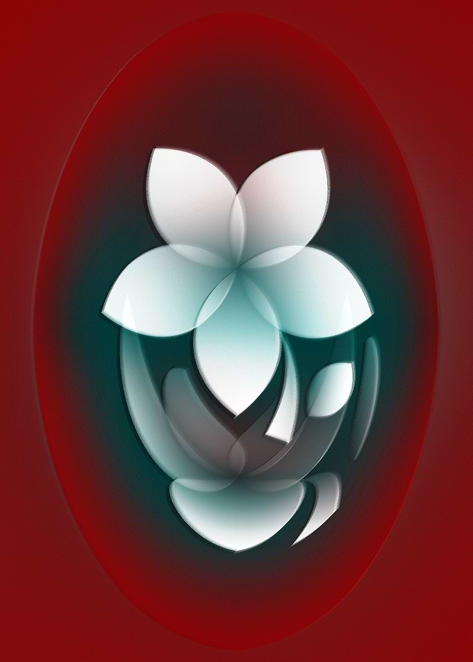 Mirroring white flower