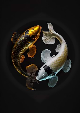yin yang koi fish