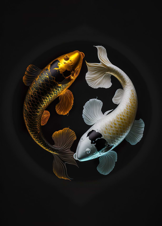 yin yang koi fish