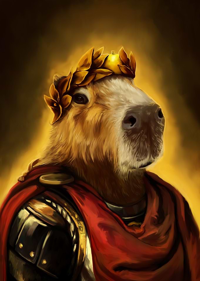 Capybara as Roman Emperor