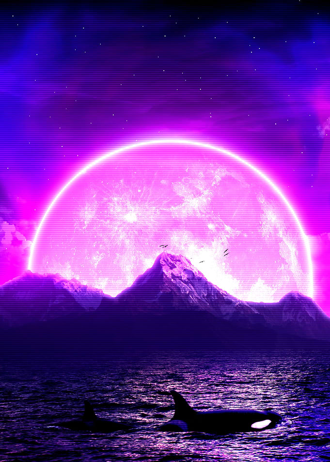 synthwave whales