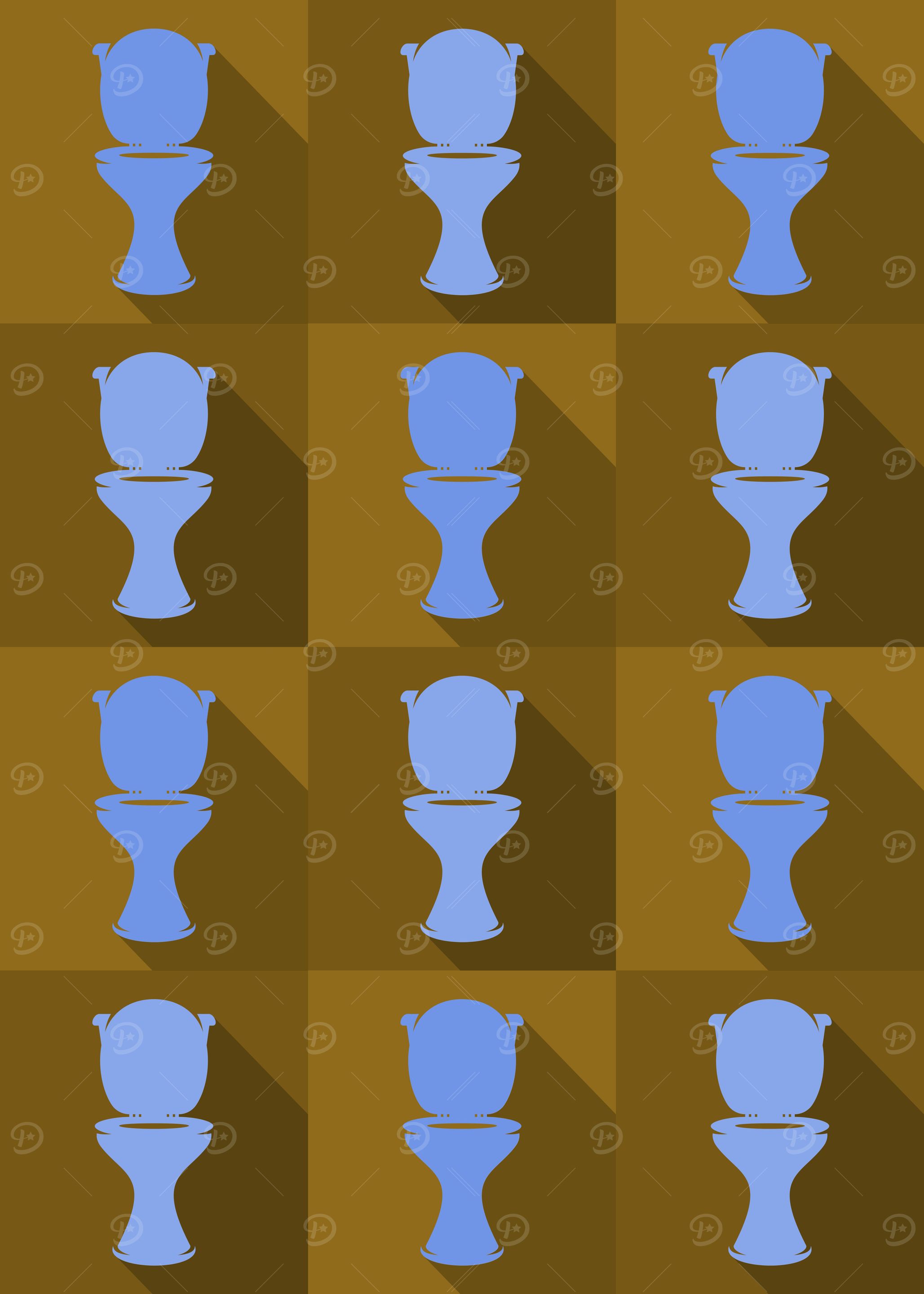 Toilet Icons Pop Art