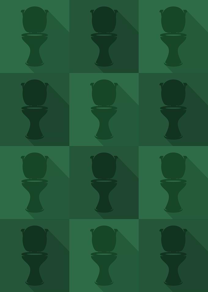 Toilet Icons Pop Art Green