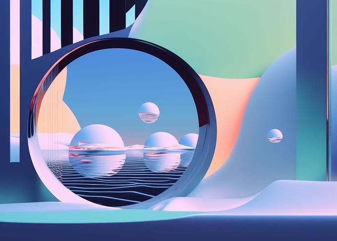 Futurism abstract land