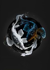yin yang koi fish