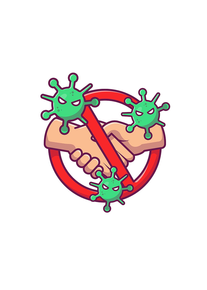 No Hand Shake Stop Sign