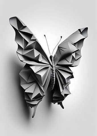 Butterfly Black and White