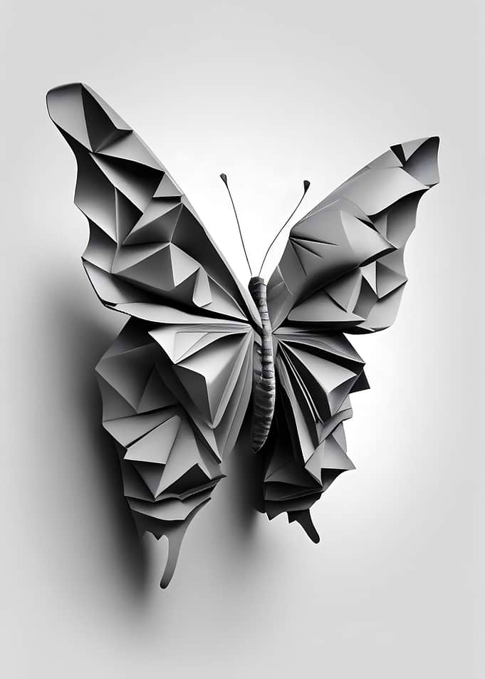 Butterfly Black and White