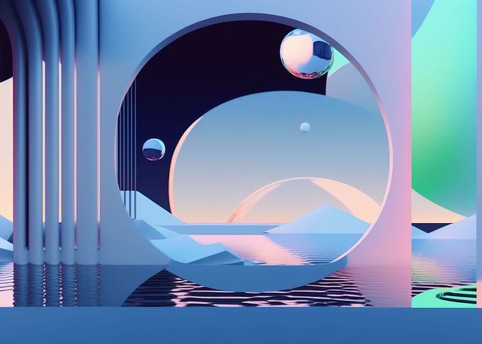 Surrealistic landscape
