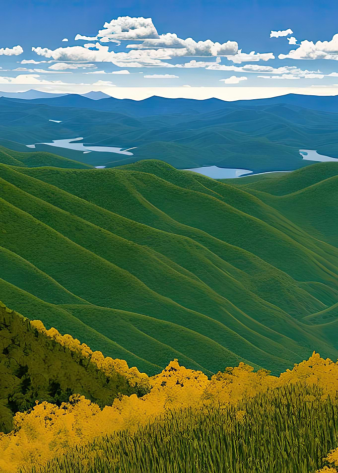 Rich Green Mountainscape