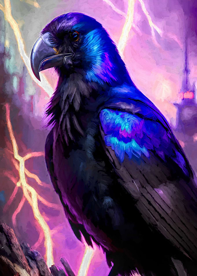 Pitch black Raven