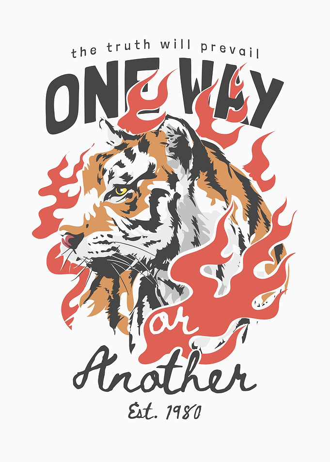 Tiger and fire