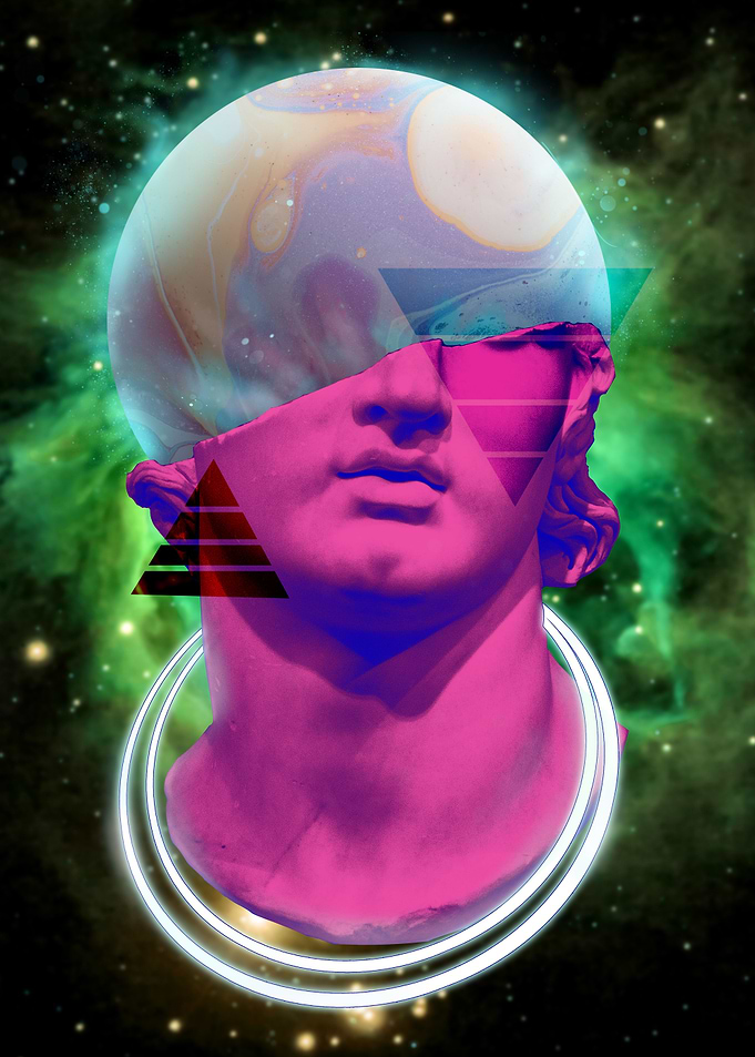 David Statue Vaporwave