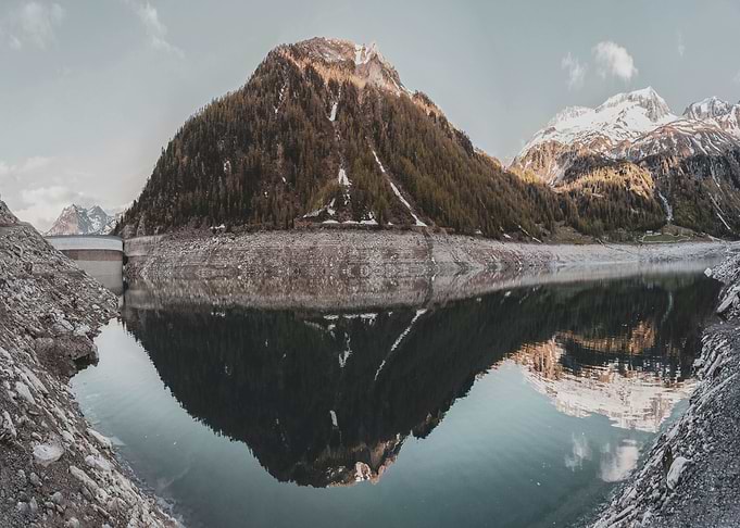 Mountain at Lake Nature