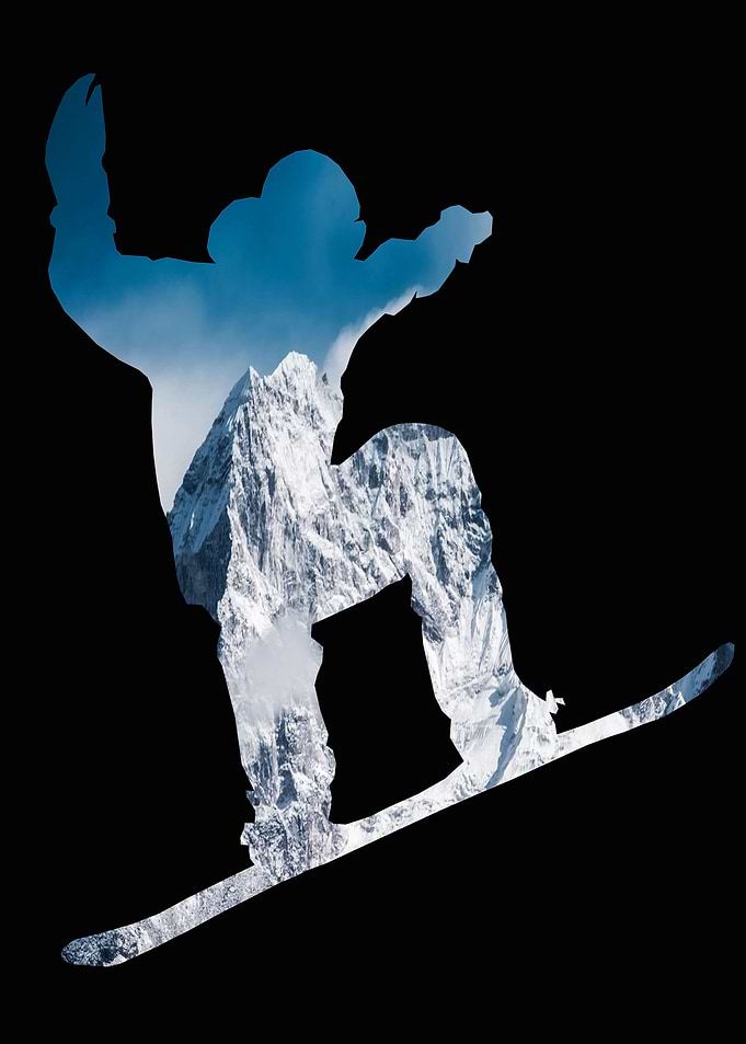 Snowboarder White Mountain