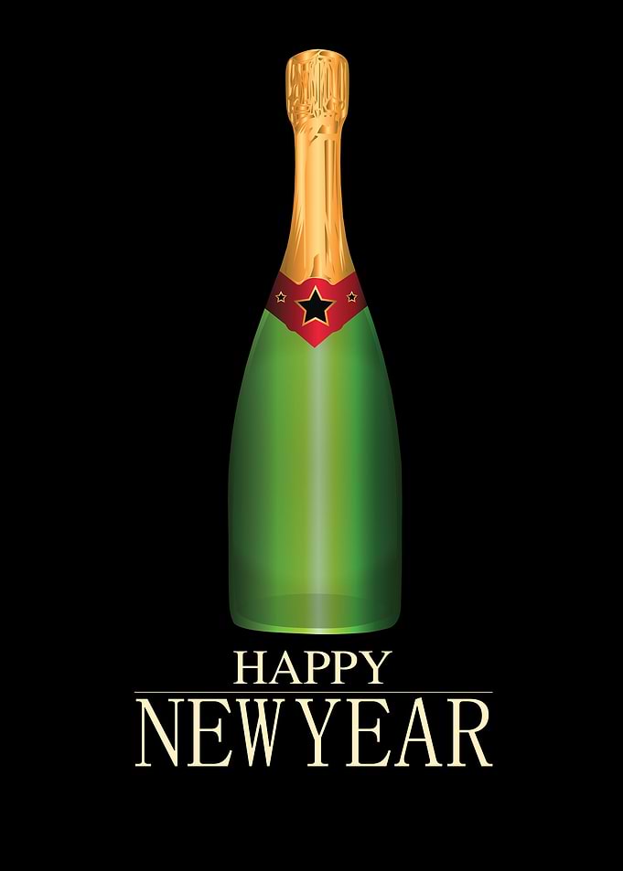 Happy New Year Bottle
