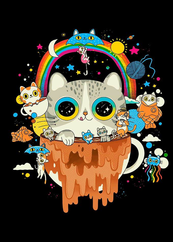 Tripping morning cats