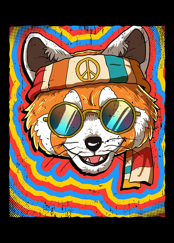 Red Panda Psychedelic