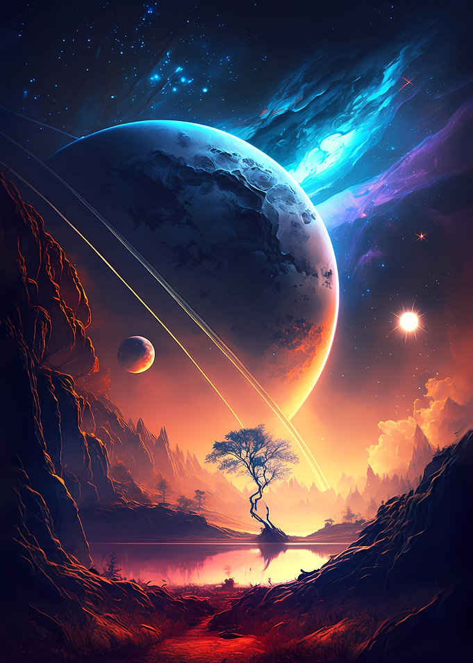 Starlit Horizon Landscape