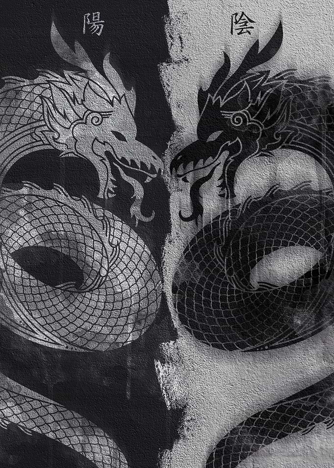 dragon yin yang
