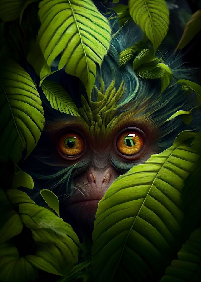 Green Forest Animal Monkey