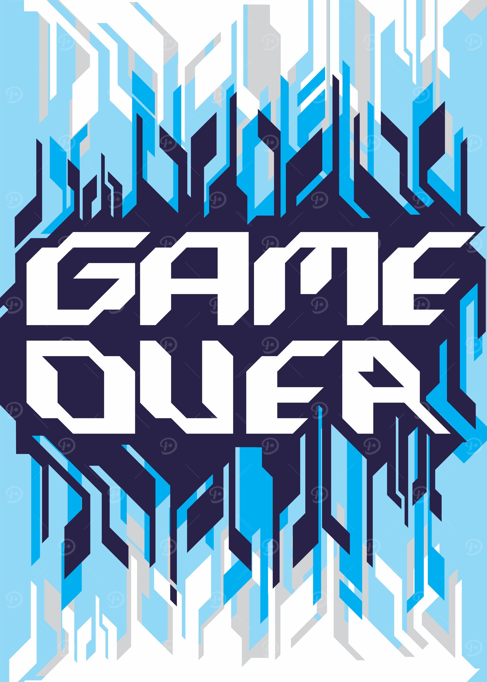 GAME OVER HEXAGONAL STYLE