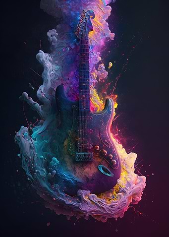 Guitar Melting In Music