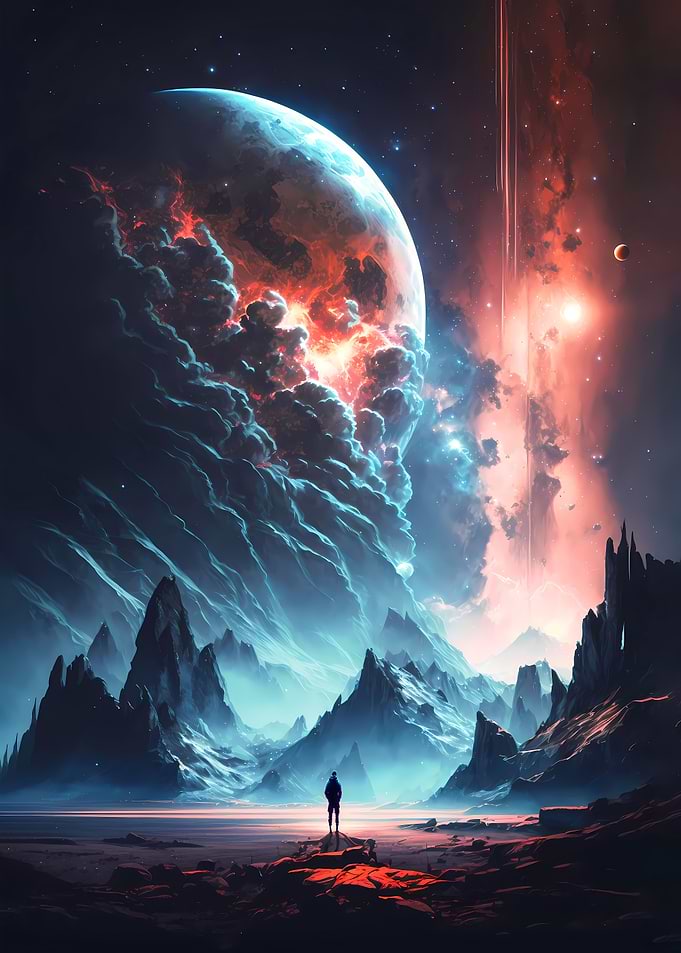 Stargazing Anime Landscape