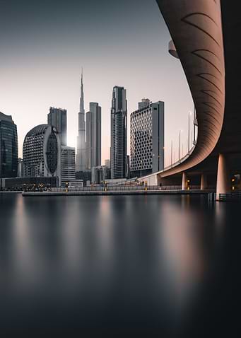 Dubai Skyline Reflection