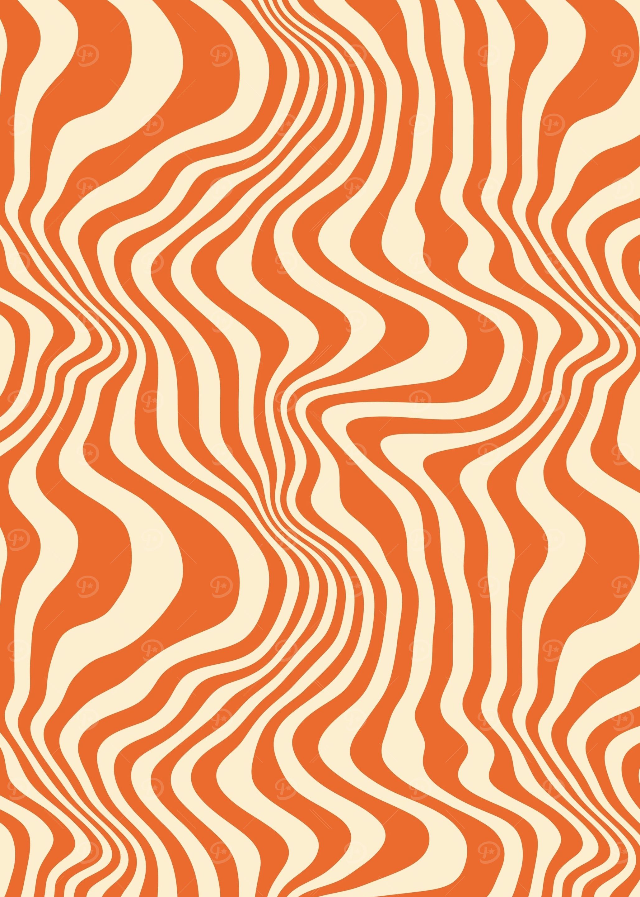 Retro orange swirl