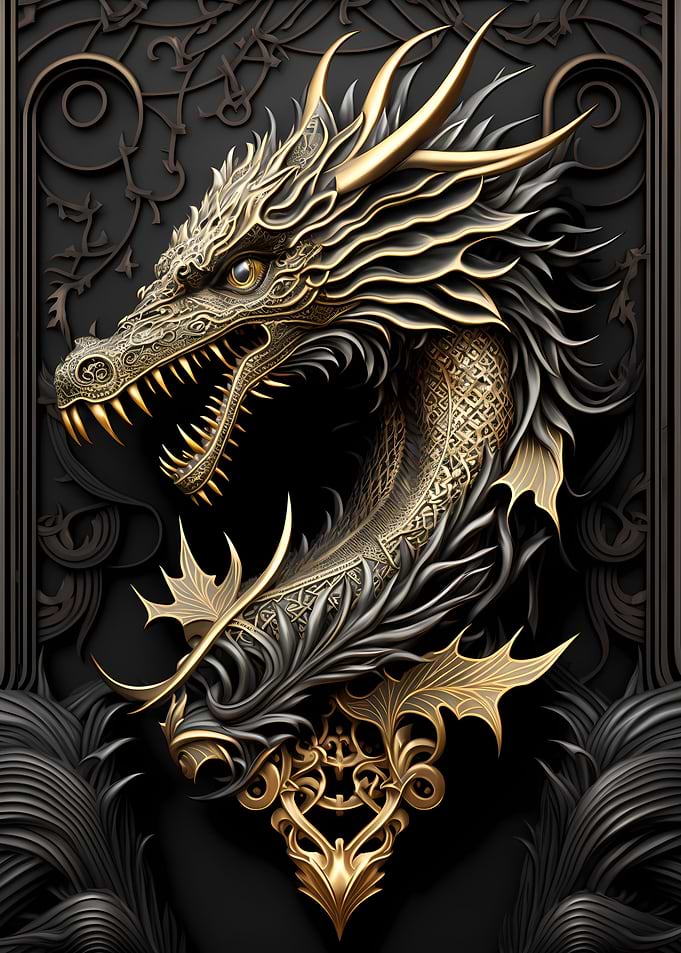 Emperor Dragon Art Deco