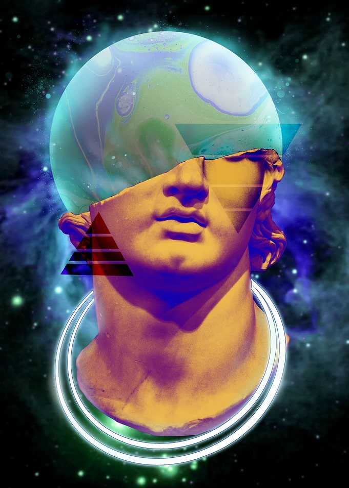 David Statue Vaporwave