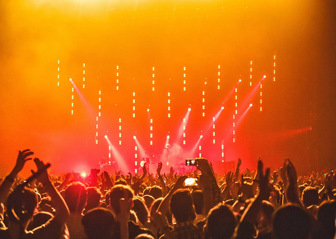 Live concert stage lights